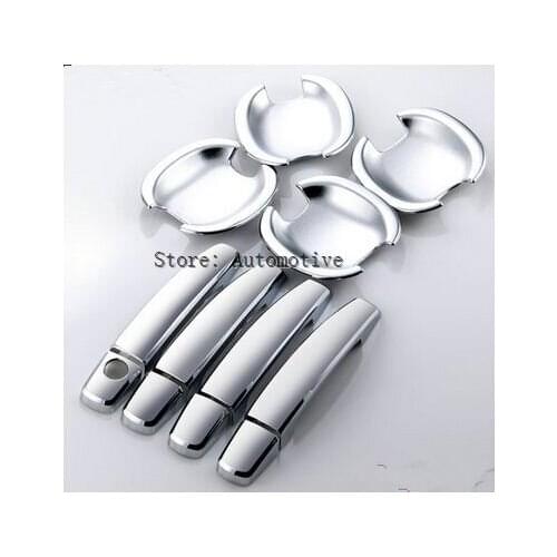 New Chrome Door Handle Cover + Cup Bowl combo For Toyota Yaris Vios 2006 2007 2008 2009 2010 for Toyota Corolla 2003 - 2013