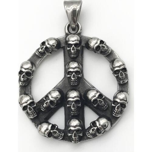 New style men 316 stainless steel pendant Send leather rope necklace 001