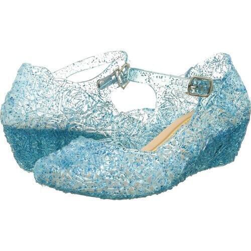 Crystal Princess Girls Shoes Kids Wedge Cosplay Party Single Flat With Eva Fashion Girls Sandals 2020 Summer Fashion Shoes