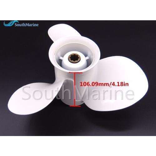 F15-06090000-8 F15-06090000 Propeller Assy for Parsun HDX Makara F9.9 F15 F15A F20A T15 T9.9 9 1/4x8-J Outboard Motor