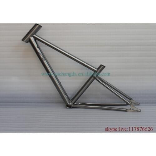Titanium mtb bicycle frame with 44mm head tube sliding dropouts BSA thread BB shell