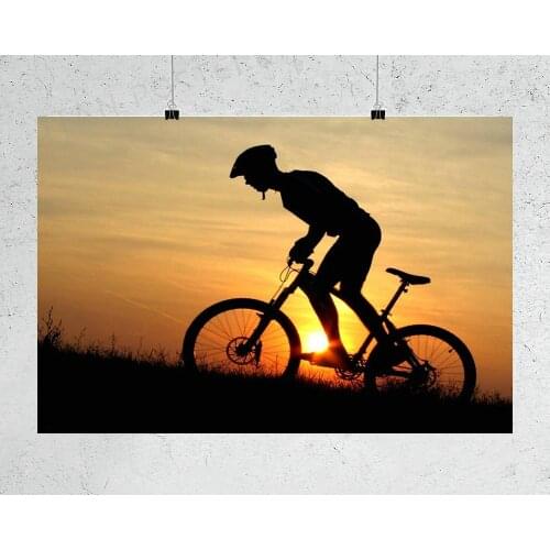 H130 Mountain Bike Off road Cycling 05 Wall Sticker Silk Poster Art Home Decoration