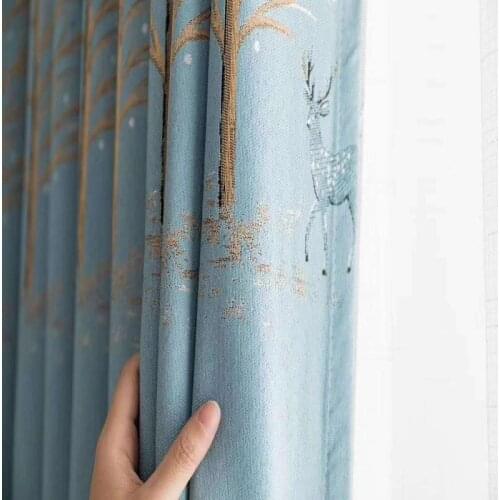 New Style Simple Atmosphere High Quality Modern Jacquard Shading Cotton and Linen Curtains for Living Room Bedroom Dining Room