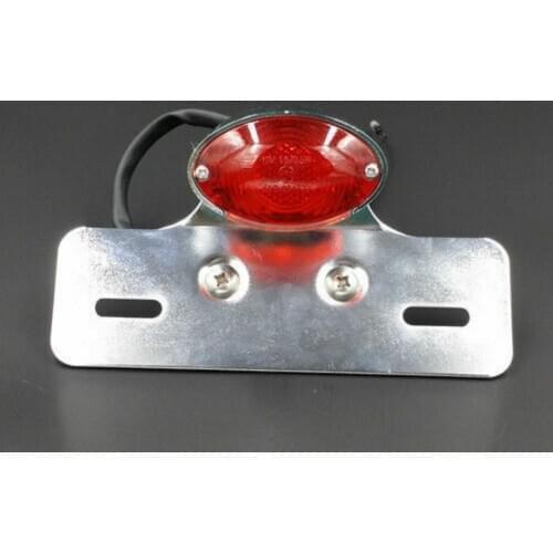 LED Brake Tail Light License Plate Bracket Holder for Cruiser ATV Cafe Retro VTX