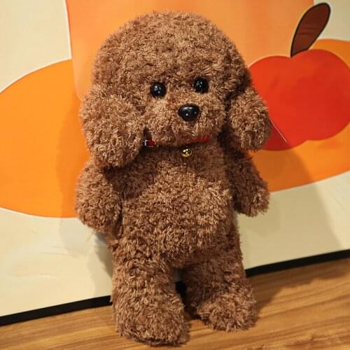 Teddy Dog Kids Plush Toys Brown Simulation Lovely Children Gifts Kawaii Lifelike Stuffed Animals Dolls Cute Birthday Present