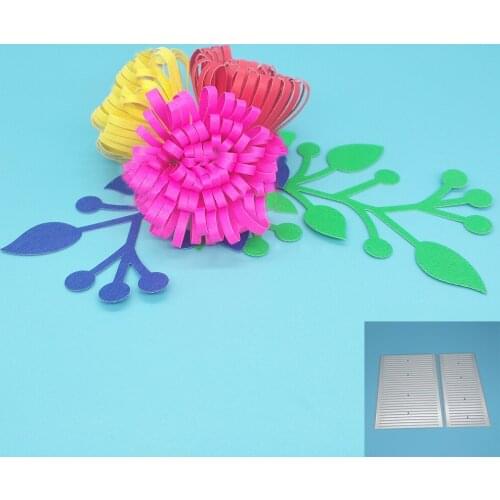 Troqueles artesanales de flores a rayas 3D, plantilla de corte de Metal para álbum para recortes de fotos, papel decorativo para