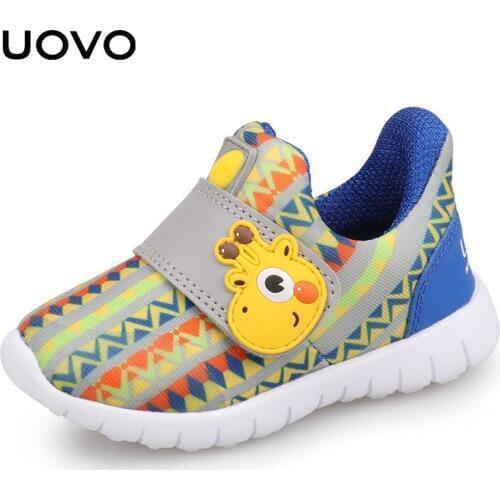 UOVO 2019 Baby Shoes Toddler Boys And Girls running Shoes Spring breathable Little Kids Shoes Hook-And-Loop Size 22#-30