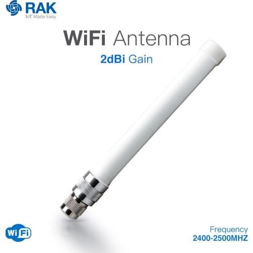 Industrial grade WiFi antenna 2dBi gain, N-Type Male connector Frequency 2400-2500MHZ