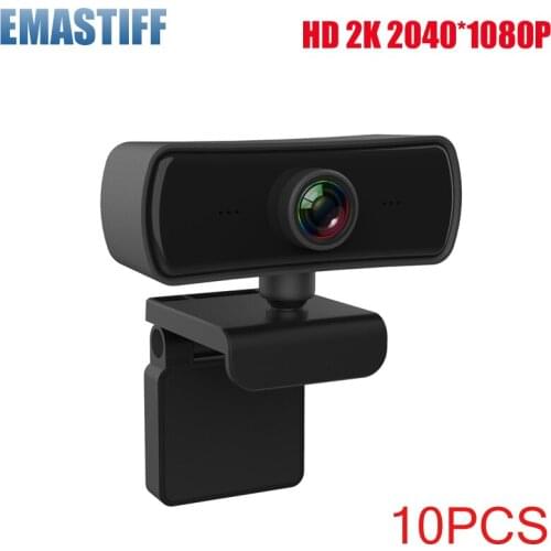 10PCS C3 Dust proof Webcam 2K Computer PC WebCamera with Microphone for Live Broadcast Video Calling Conference Work Camera Web