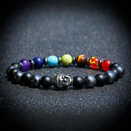 Vintage Men Jewelry Buddhism Tibetan Beaded Bracelet Homme 7 Chakra Prayer Strand Bracelets Dropshipping