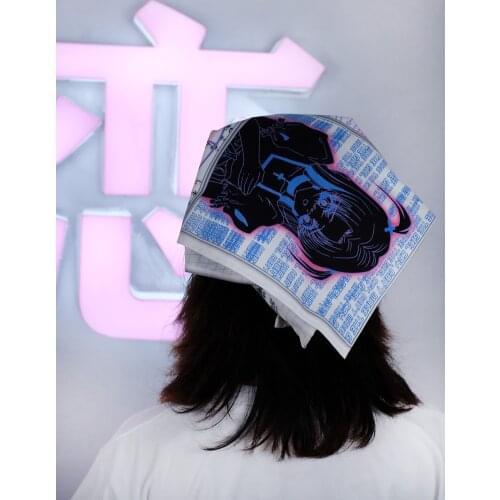 Starry UFF reselling original design please don't hurt girls Japanese Harajuku hot girl hair scarf bandanas