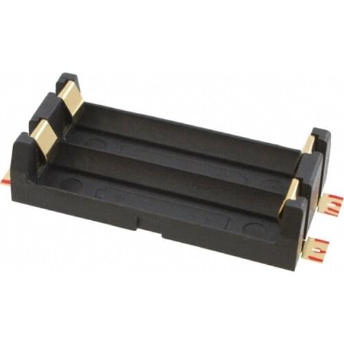 High Quality 2 Slots AAA Battery Holder SMD SMT 2*AAA Batteries Storage Case with Bronze Pins DIY Lithium Battery Spring Box
