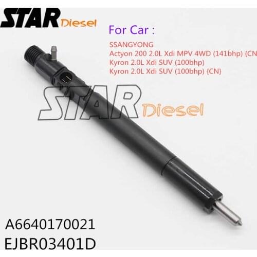 For SSANGYONG Actyon Kyron Common Rail Injector EJBR03401D A6640170021 Auto Engine Spare Parts EJB R03401D EJBR0 3401D