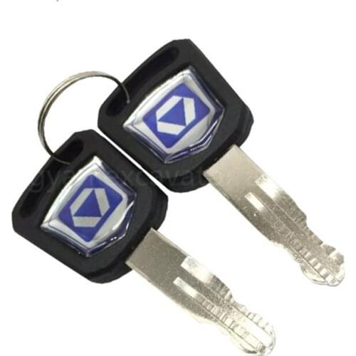 Excavator parts 2 pieces key for XCMG XE60/75DA/80/85/155DK/215D ignition key start door lock key free shipping