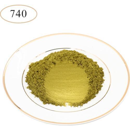 Pearl Powder Coating Natural Mineral Mica Dust Type 740 Pearlized Pigment DIY Dye Colorant 10/50g for Soap Eye Shadow Car Crafts
