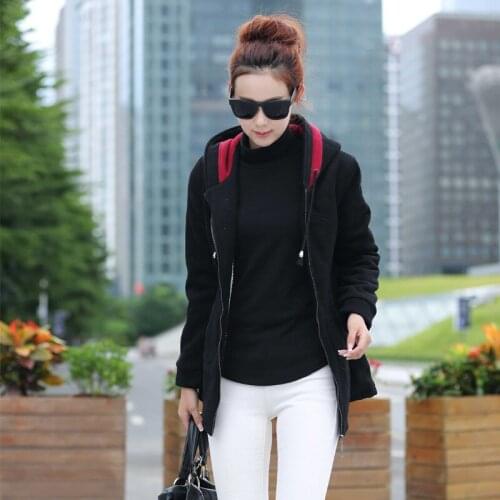 Plus size s-4xl(bust 130cm) Sweatshirts female Hooded new 2016 winter Hoodies coat plus velvet thick loose xxxl xxxxl