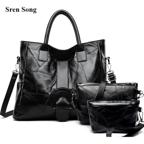 Women Handbag Mother Bag New 3 Pcs/set Female Bags Simple Large-capacity Single Shoulder Bag Womens Handbags