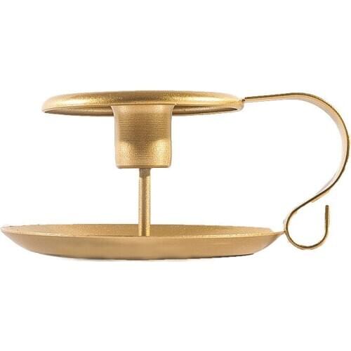 Nordic Style Gold Wrought Rack Iron Candle Holders Home Decoration Metal Crafts Desktop Xmas Craft