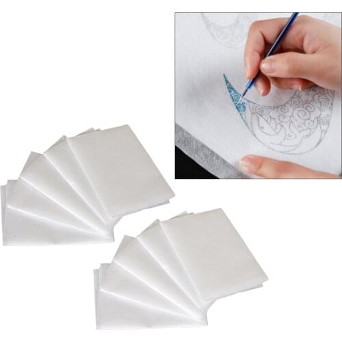 10 Sheets T Shirt Fabric Transfers Papers Water Soluble Embroidery Stabilizer Clear Film 20x20"