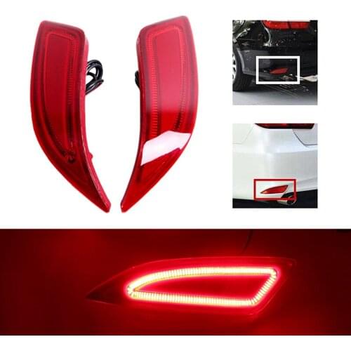 2pcs Rear Bumper Brake Light Taillight Warning Turn Signal Lamp for Toyota Camry LED Fog Lamp Reflector Lights Multifunction LED