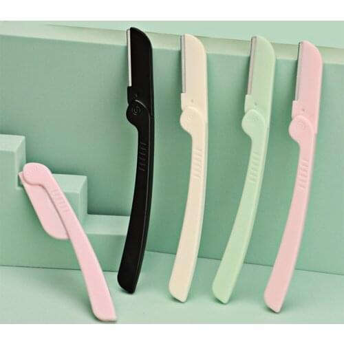 4Pcs Eyebrow Trimmer Foldable Facial Epilator Set Portable Armpit Razor Unisex Beauty Tool
