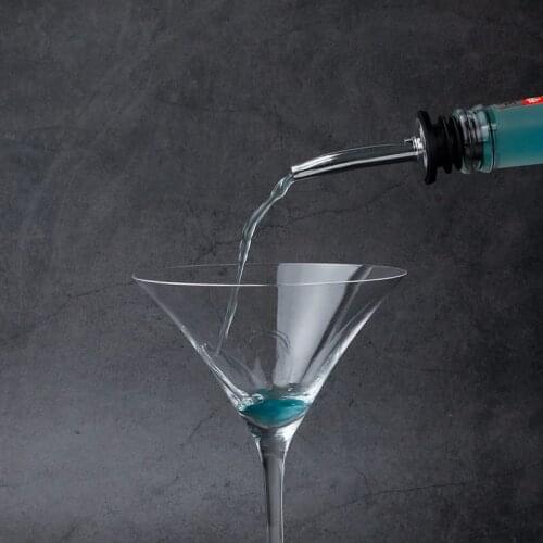 500pcs Stainless Steel Pouring Device Wine Olive Oil Pourer Dispenser Spout Glass Bottle Pourer Black Wine Stopper Mouth W0292