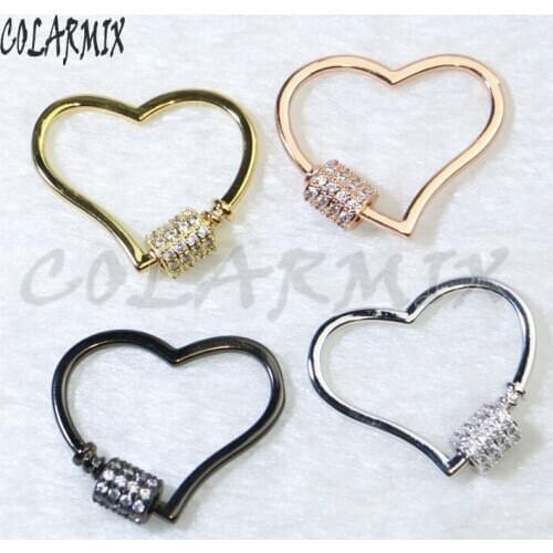 8 Pcs Metal spiral heart shape clasp Pendant Jewelry accessory pendant for jewelry making spiral screw jewelry fashion 5980