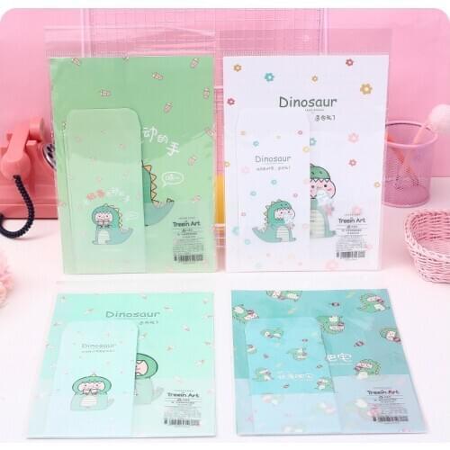 9 Pcs/Set 3 Envelopes + 6 Letter Papers Kawaii Dinosaur Animal Letter Envelope Set Stationery Students Gifts