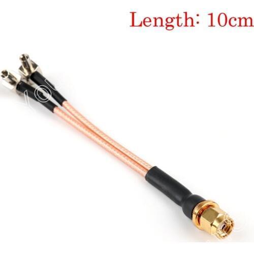 Areyourshop Sale 1x RP SMA Plug Female Pin To Y Type 2x TS-9 Splitter Combiner Pigtail RG316 10cm