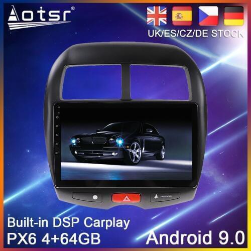 Android 9 PX6 Car DVD Player GPS Navigation For Mitsubishi ASX C4 Peugeot 4008 2010 Auto Radio Stereo Multimedia Player HeadUnit