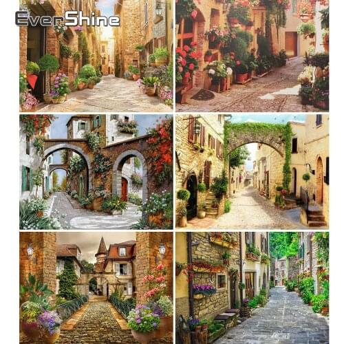 Evershine Diamond Painting Path Diamond Embroidery Beaded Landscape Wall Decoration Diamond Mosaic Crystal Decor Gift Sale