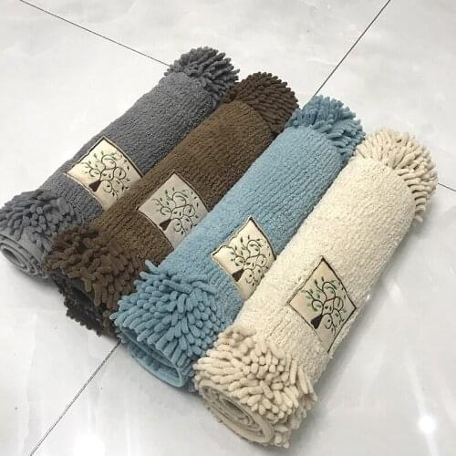 40x60cm Cotton Chenille Floor Mat , 50x80cm Carpet , Kitchen Absorbent Non-slip Floor Mat
