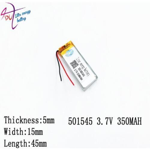Liter energy battery 501545 3.7V 350mAh 501545Lithium Polymer Li-Po li ion Rechargeable Battery For Mp3 MP4