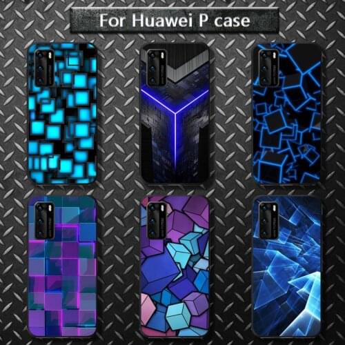 Neon cube Phone Case for huawei P40 pro lite P8 P9 P10 P20 P30 psmart 2019 2017 2018