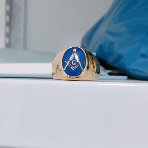 Stainless Steel Men Rings Masonic Freemasonry Skull Punk Rock Hip Hop for Biker Male Boyfriend Jewelry Creativity Gift Wholesale