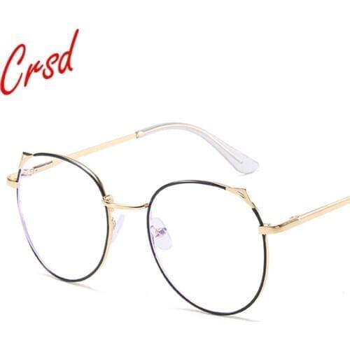 CRSD 2020 New Fashion Student Near Sight Glasses New Cat Ear Ultra Light Myopia glasses Women Men Degree Range -1.0 to -6.0