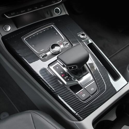 Gear Shift Panel Cover For Audi Q5 FY SQ5 LHD 2017 2018 2019 2020 Interior Carbon Fiber Trims