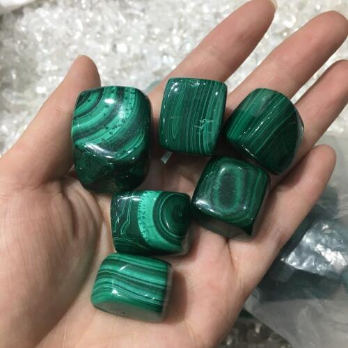 100g Natural malachite tumbled stone Polished Gemstone for home decoration