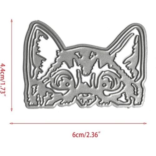 Cat Head Metal Cutting Dies Stencil Scrapbooking DIY Album Stamp Paper Card Mold Embossing Decor R7UB