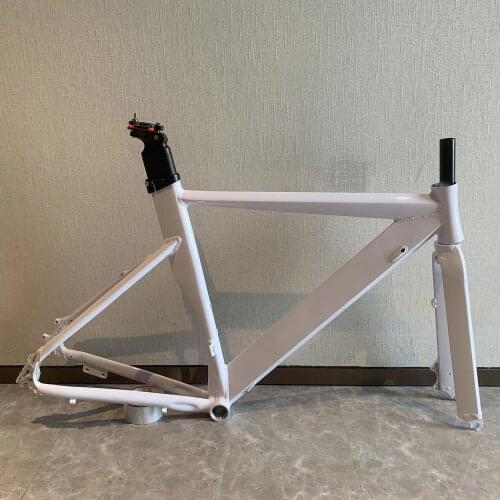 GRAY Road Bike Frame Aluminum Alloy Muscle Version Bicycle Frameset Internal Cable Disc Brake Cycling Parts 700C 48cm 52cm