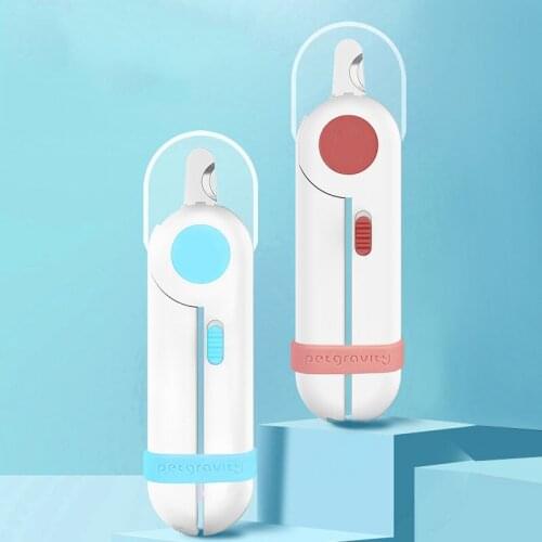 LED Pet Nail Clipper Scissors Professional Safety Nail Clipper Stainless Steel Convenient Nail Cutter Pet Dog Cat Claw Toe Clean