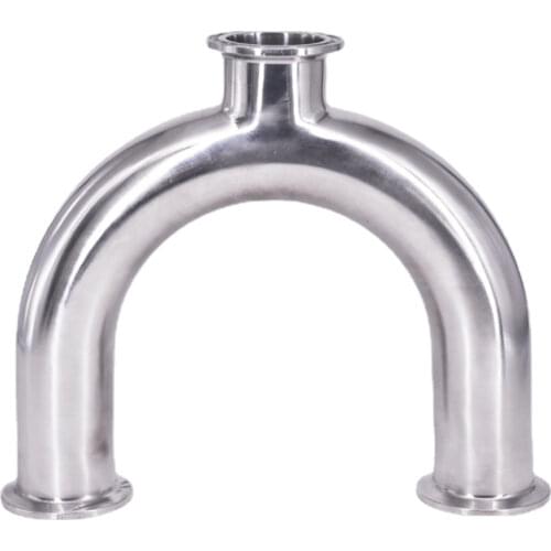 19mm-76mm Pipe OD 1.5"2"3" Tri Clamp U Shaped Return Bend 3 Way SUS 304 Stainless Sanitary Fitting Spliter Homebrew Beer