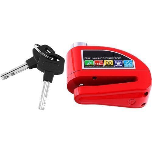 Universal Motorcycle Anti-theft Disc Brake Lock Security Alarming System with small spanner three keys built-in LR44 Button Cell