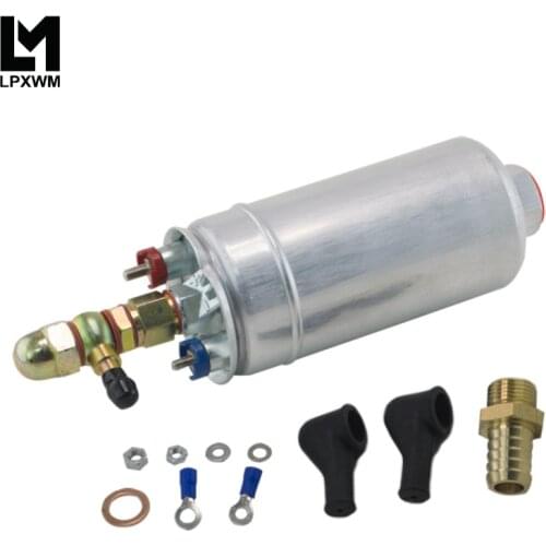 External Fuel Pump 0580 254 044 FUEL PUMP WITH BANJO FITTING KIT HOSE ADAPTOR UNION 8MM OUTLET TAIL FPB044R