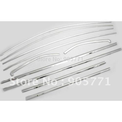 High Quality Triple Chrome Plated Side Window Full Trim Set for Nissan Versa Sedan 2012 Up Free Shipping