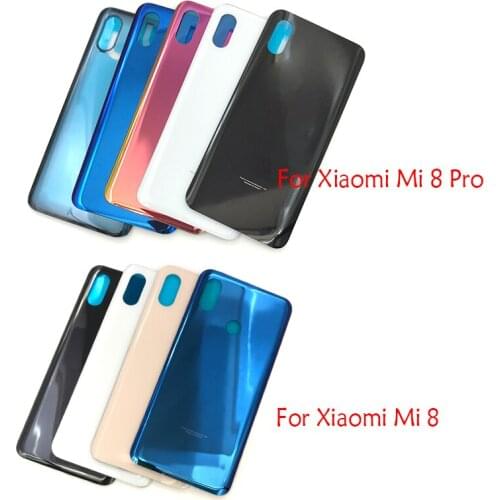 Back Glass Rear Cover For Xiaomi Mi8 Mi 8 Pro 8Pro Battery Door Housing Battery back cover with Glue