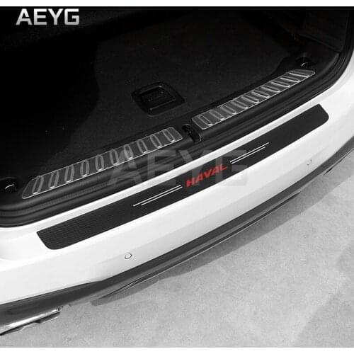 Carbon Fiber Car Rear Bumper Trunk Protective Stickers Vinyl Decals Auto Films For Haval H1 H8 H9 H2 H3 H4 H6 H7 H5 M6 H2S Coupe