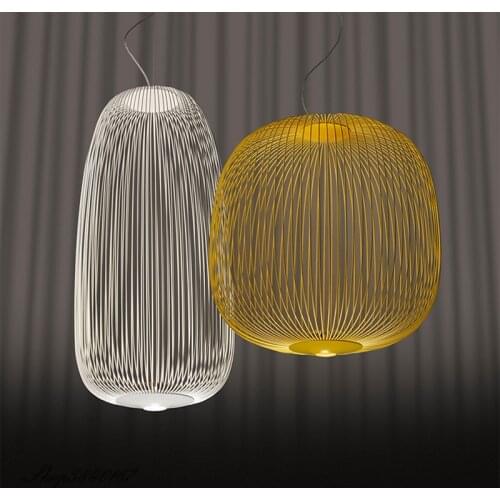 Nordic Bird Cage Lamp Foscarini Spokes Pendant Light Living Room Pendant Modern Hanging Lights for Dining Room Kitchen Luminaire