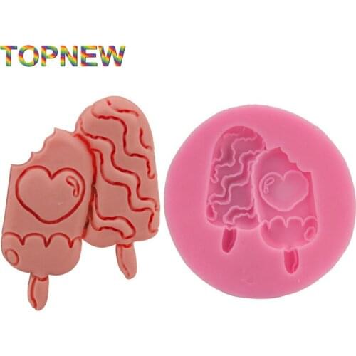 1PCS Ice cream, popsicle Chocolate Candy Jello 3D fondant Mold Mould Cartoon Figre/cake tools 2186