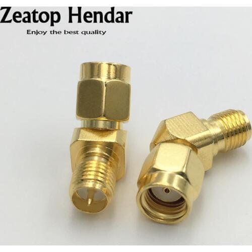 100Pcs Brass RP SMA Male Jack to RP-SMA Female Plug Antenna 45 135 Degree Angle Adapter for FPV 50 Ohm Connector